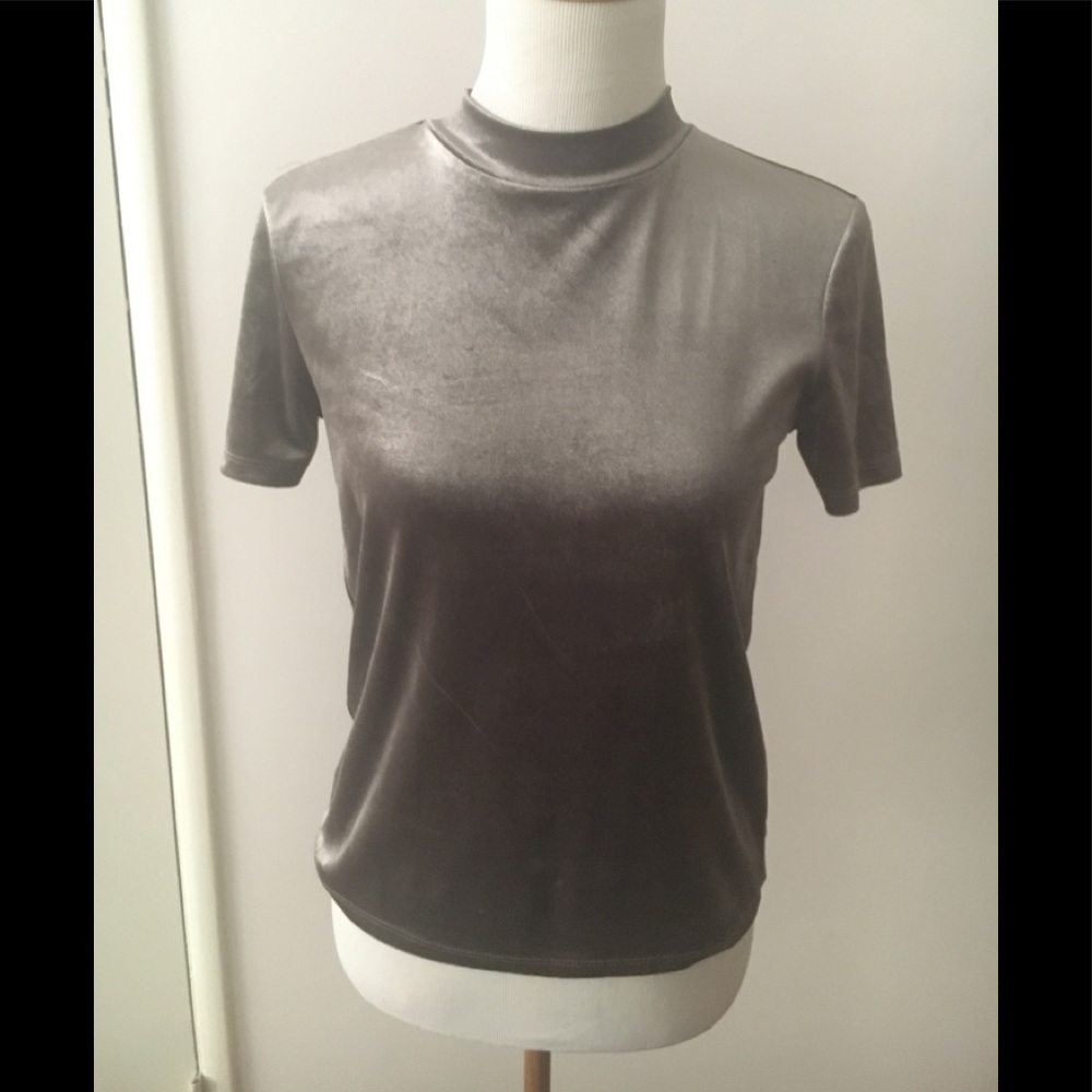 Zara velvet mock neck top. Size S
